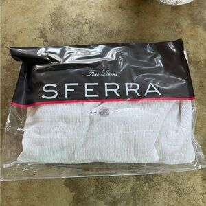 Sferra White Fine Linens Box Spring Cover Brand New Made in Italy